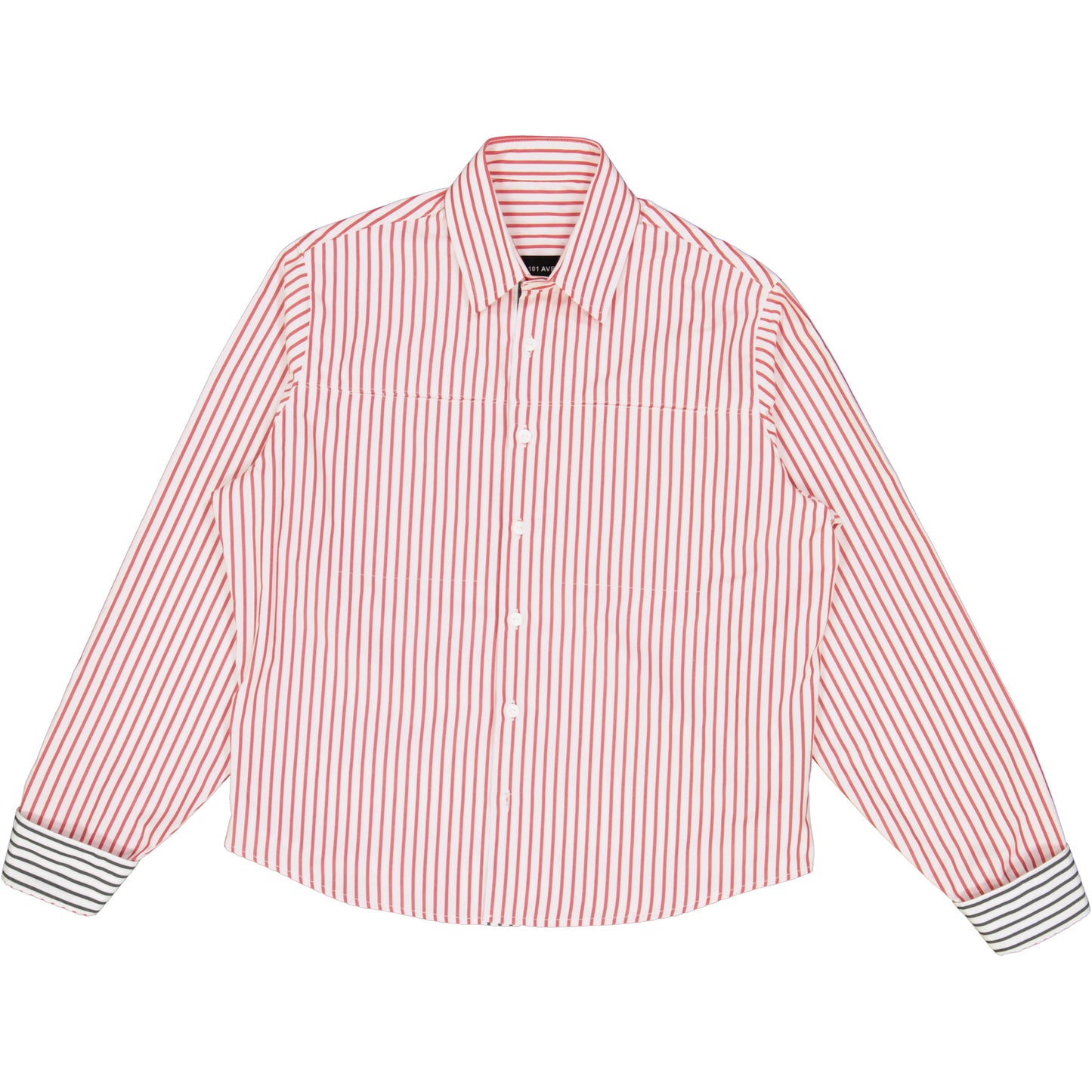 PINK STRIPED LONG SLEEVE SHIRT