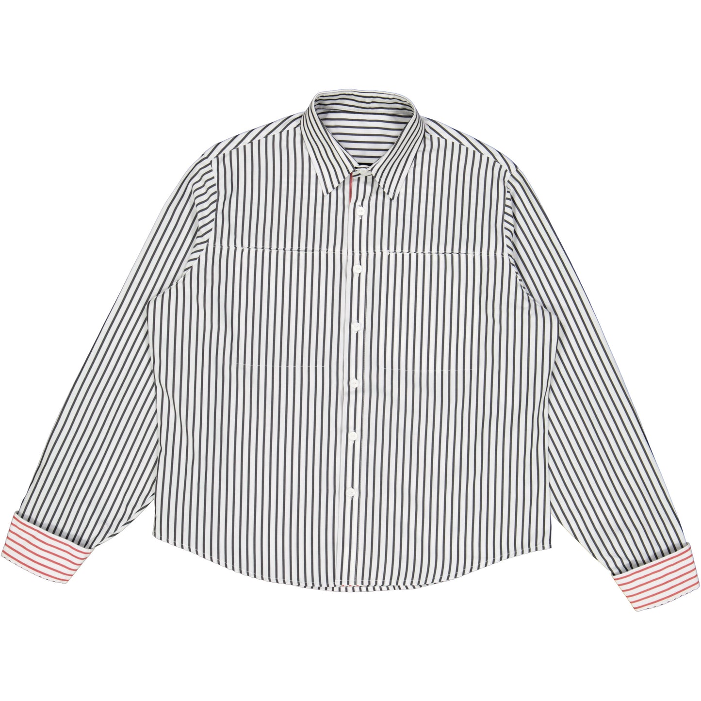 GREY STRIPED LONG SLEEVE SHIRT