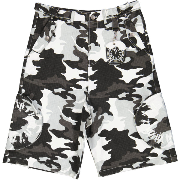 BLACK & WHITE CAMOUFLAGE SHORT