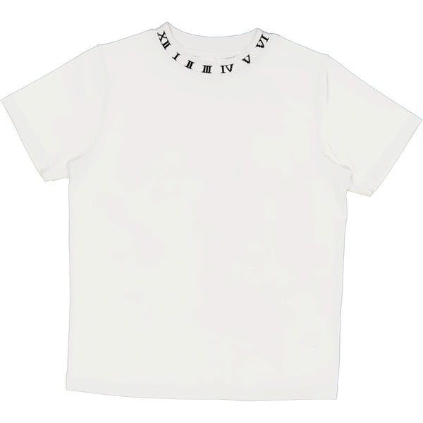 WHITE RIB NECK