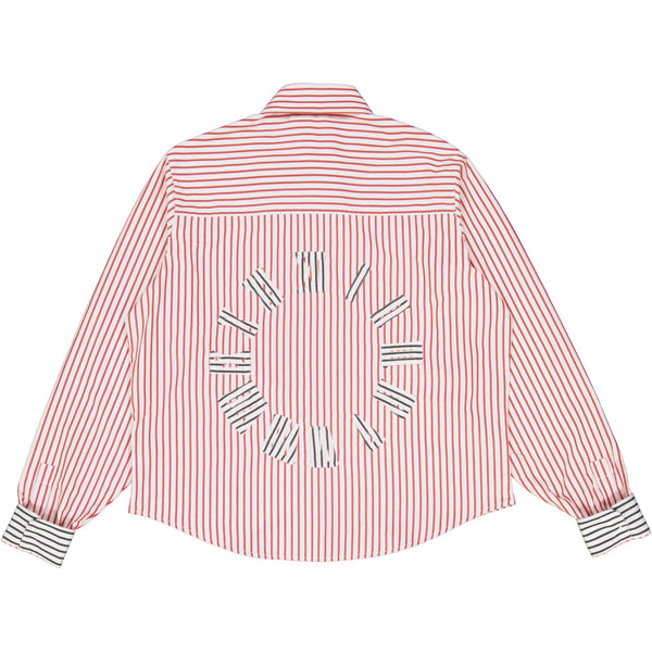 PINK STRIPED LONG SLEEVE SHIRT