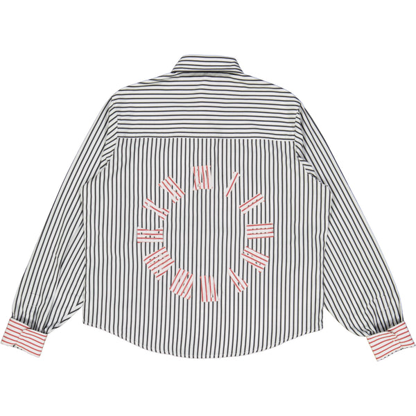GREY STRIPED LONG SLEEVE SHIRT